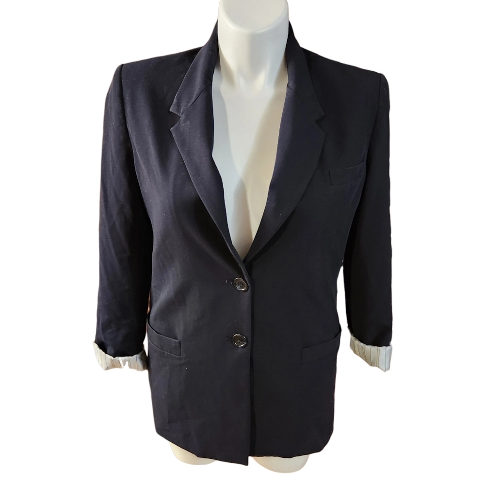 DREW Anthropologie Classic Black  Blazer with Buttons, Size L